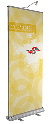 Silver Brandstand 2 Double Sided bannerstand