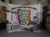 Create a color Fabric pop up display