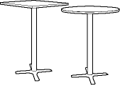 Pedestal table with laminate top